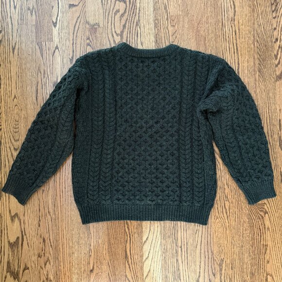 Aran Crafts Ireland forest wool sweater size S - Picture 3 of 3